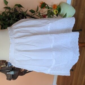 Gap White Cotton Lace Skirt 4